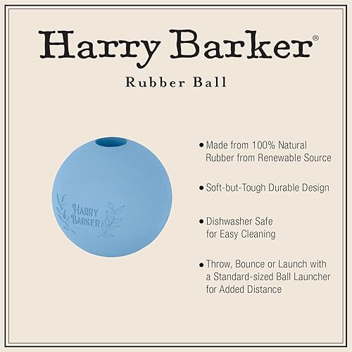 Miniatura 6 de Harry Barker Bolas de goma y palo de goma para masticar, hueso de goma para perros, bolas de goma de 3 pulgadas, paquete de 4
