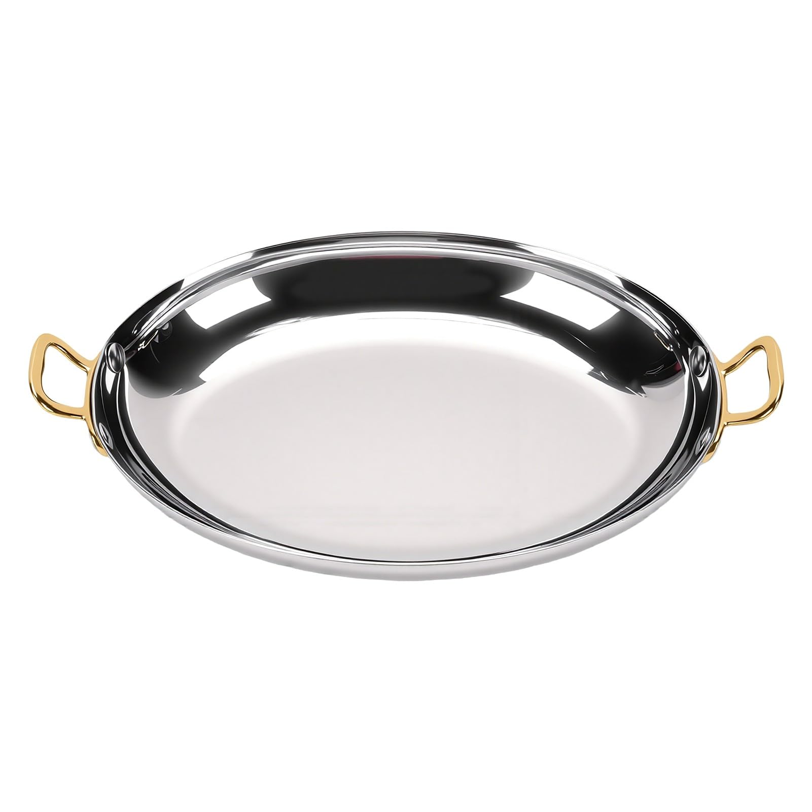 Tnfeeon Sartén Ovalada de Acero Inoxidable para Asar, 25 Cm