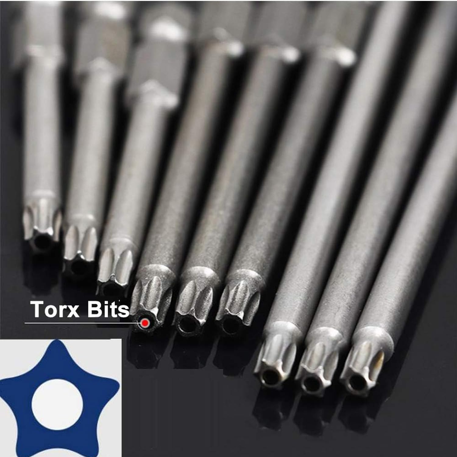11-Piece 100 mm T6-T40 Magnetic Torx Hex Handle Screwdriver Set - Image 4