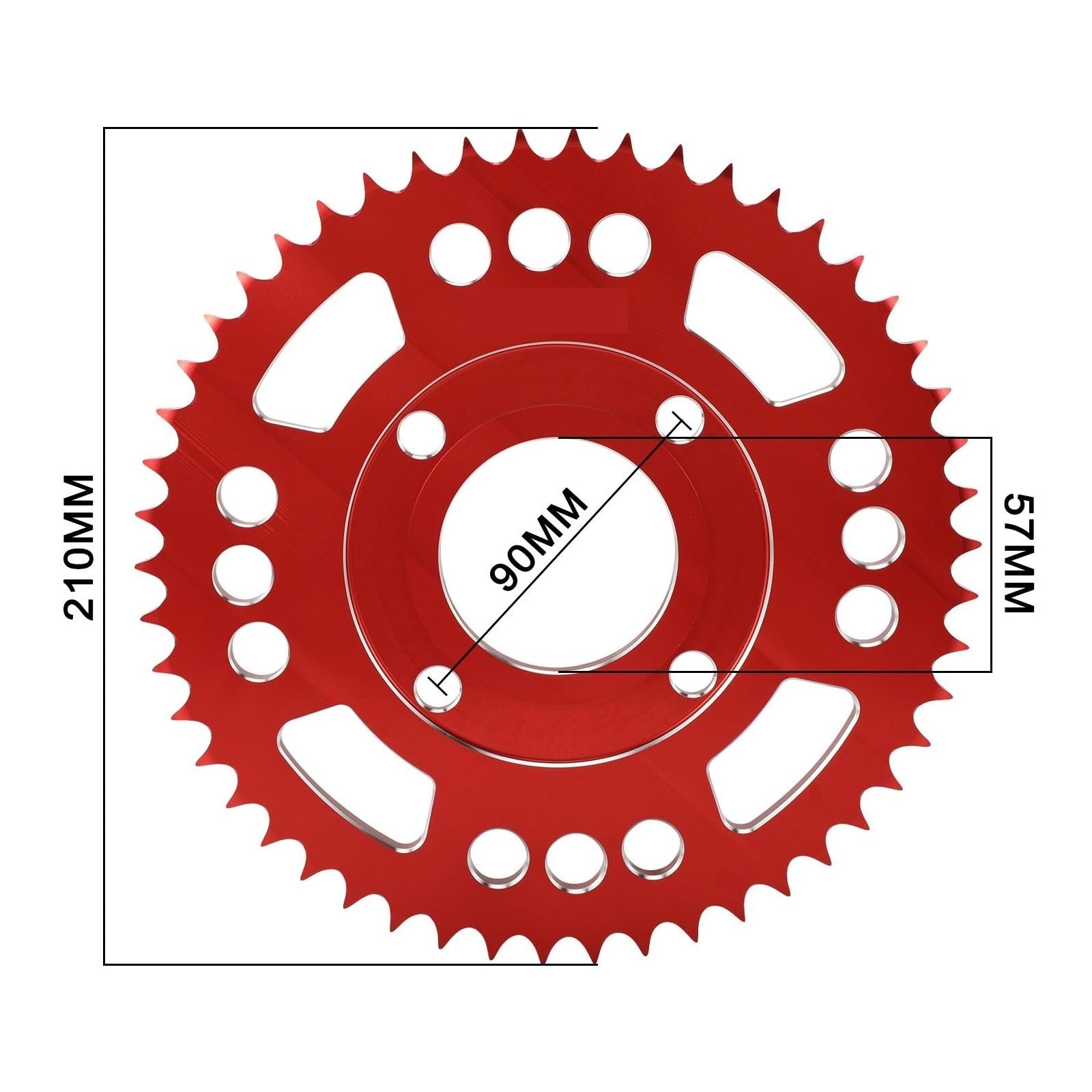 Motorcycles Accessories Rear Wheel Chain Sprocket Sprockets 7075 Aluminum Motocross Dirt Pit Bike Motorbike for HAWK250,Parts