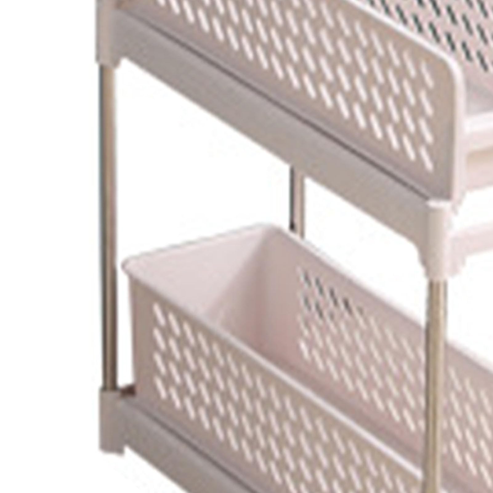 Carrello portaoggetti salvaspazio versatile regolabile dall'aspetto elegante organizer per carrello portaoggetti per domestica bagno camera da letto organizer per (2 strati)
