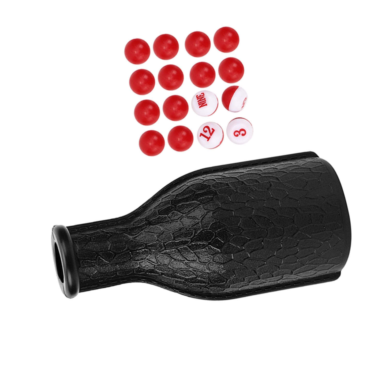 Jiawu Billiard Shaker Bottle, Pool Shaker Bottle, Billiard/Pool Rubber Talley Shaker Bottle with 16 Numbered Tally Peas/Balls, Pool Billiard Depot Bottle, Billiard Games