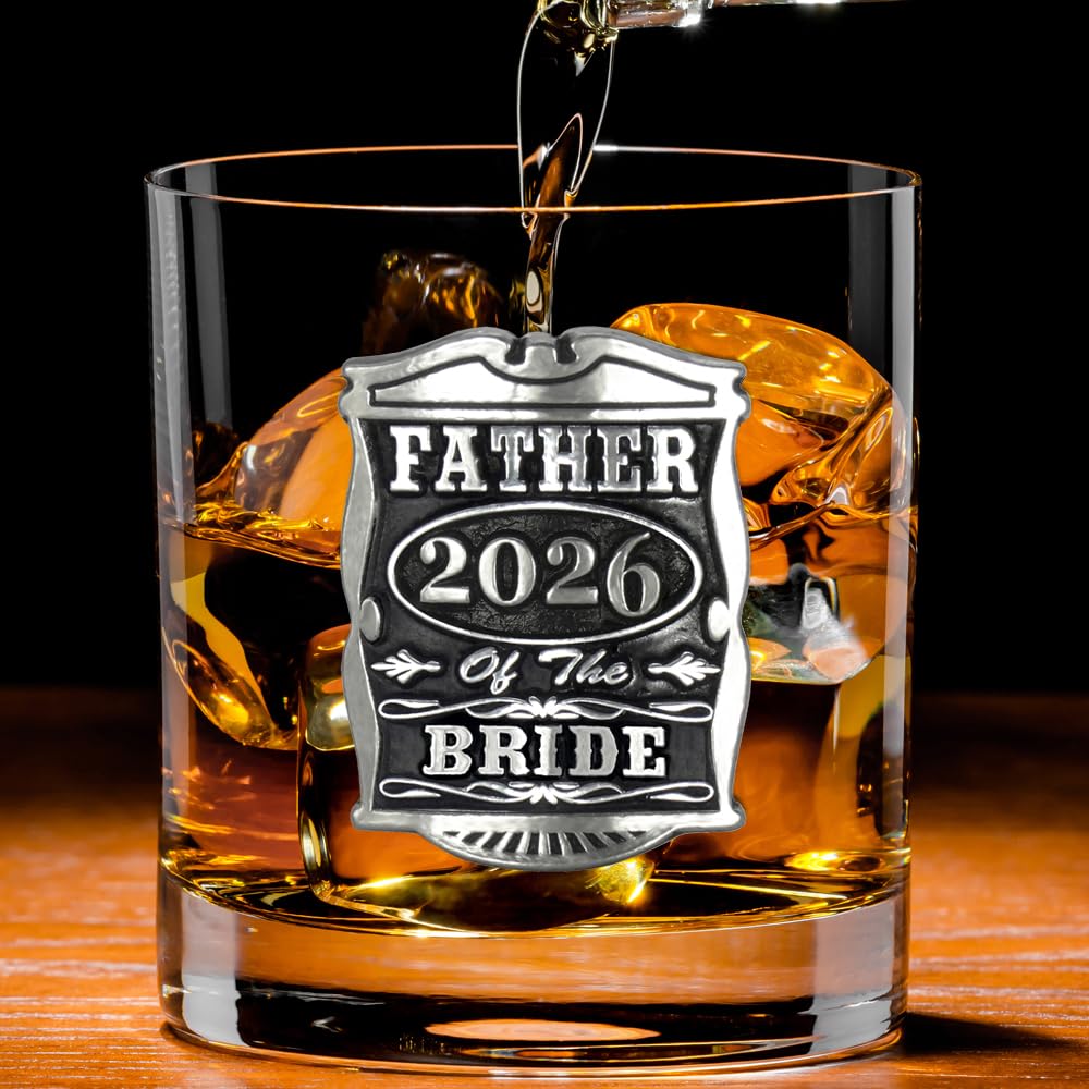 English Pewter Company 325 ml kubek do whisky z motywem ojca panny młodej spersonalizowany z Twoim rokiem – idealne prezenty ślubne dla drużby – pudełko prezentowe [WD005]