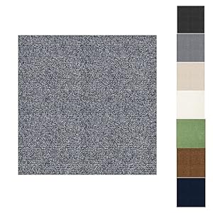 Zelfklevende tapijttegel, 11 stuks 30 x 30 cm, gemakkelijk te verwijderen en op te plakken, tapijt vloertegels, vloertegels, slijtvaste antislip vloerbedekking, bitumen gedekt – 1 m² (donkergrijs)