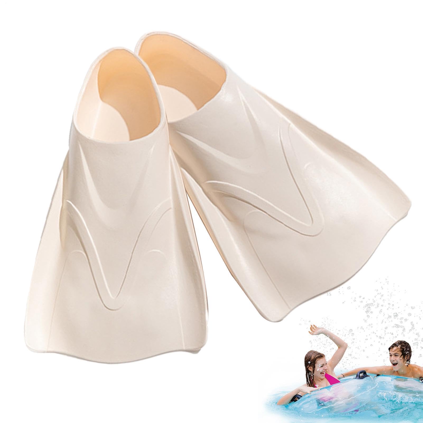 Aletas de natación para ejercicio en piscina y snorkel con tubo 8