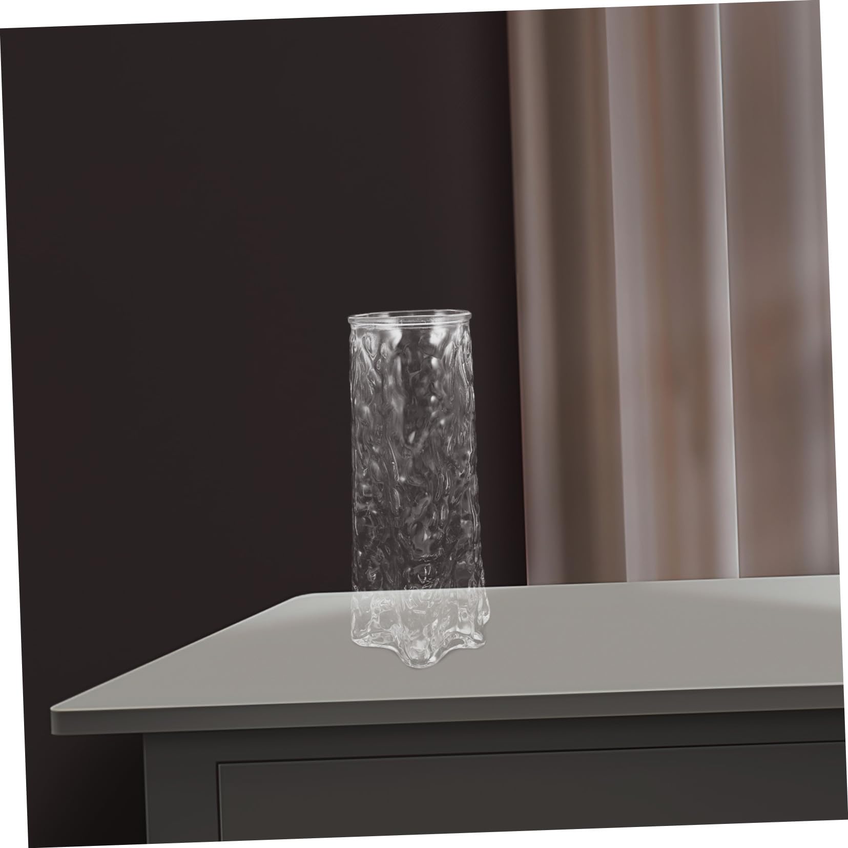 VALICLUD Vase Hydroponique Verre Transparent Moyen pour Fleurs Séchées et Propagation Décoration Moderne pour Maison Bureau Salon et Table à Manger