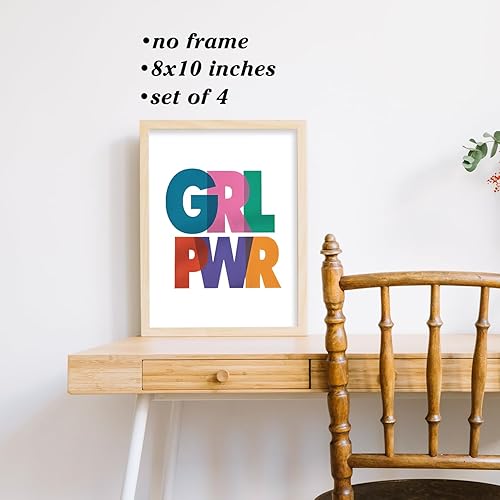 Miniatura 5 de Boat Wades Pósteres de Girl Power  Pósteres retro bohemios de moda para adolescentes y niñas, dormitorio universitario (8 x 10 pulgadas, juego de 4