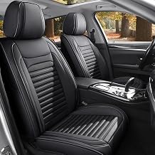 Car Seat Covers Custom Fit for Peugeot 5008 2000-2026, Premium Faux Leather Waterproof Car Seat Protectors, Breathable Anti-Slip Durable, Easy to Install Black,Full Set