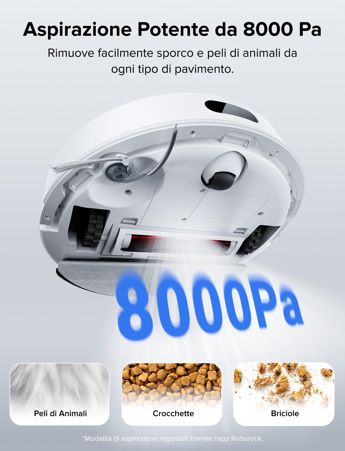 roborock Q7 L5 Robot Aspirapolvere Lavapavimenti con Mappatura, Bianco