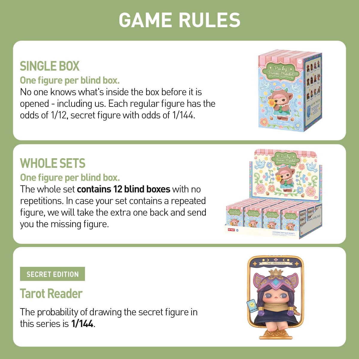 Amazon.com: POP MART PUCKY Fairies' Market Series Blind Box
