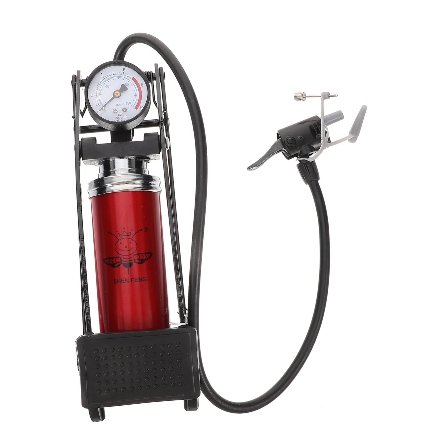 Milisten Bike Inflation Vertical Tire Pump High Pressure Pump for Motorcycles Pressure Gauge Convenient Design for Easy Inflation Lightweight Compact
