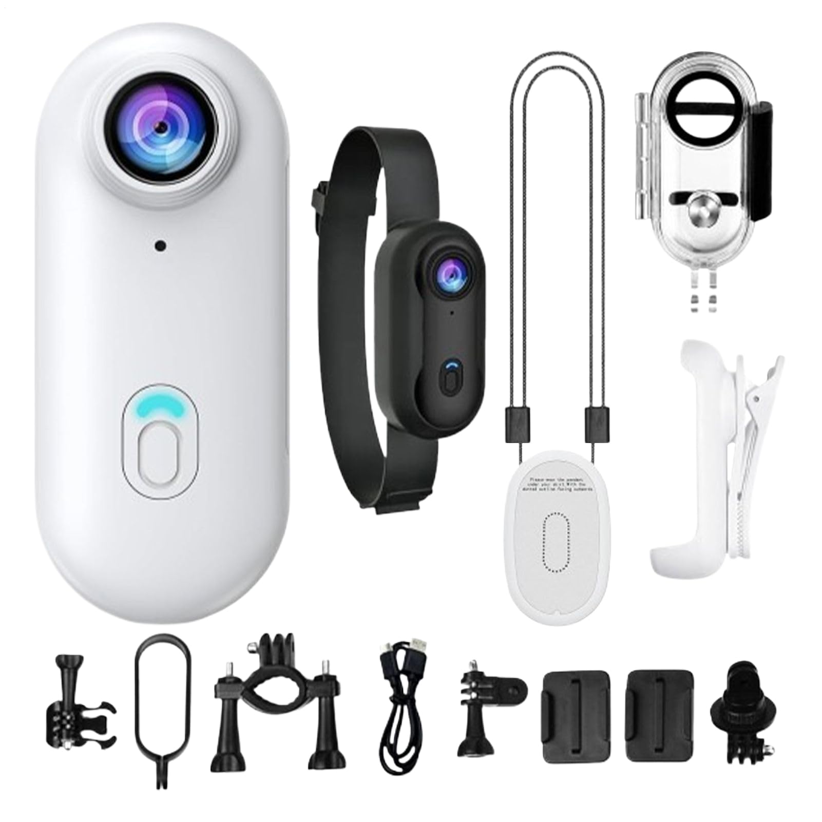 – Thumb Action Camera - Portable Action Camera | Wearable Vlogging Device, 170 Degree Wide Angle, Waterproof Cam for Sports Motorcycle Bike Cycling Gym Hiking Outdoor Travel