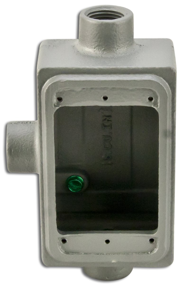 AppletonFSCT-1-50 FS Device Box, 1-Gang, Feed-Thru, Type: FSCT, 1/2",Malleable Iron