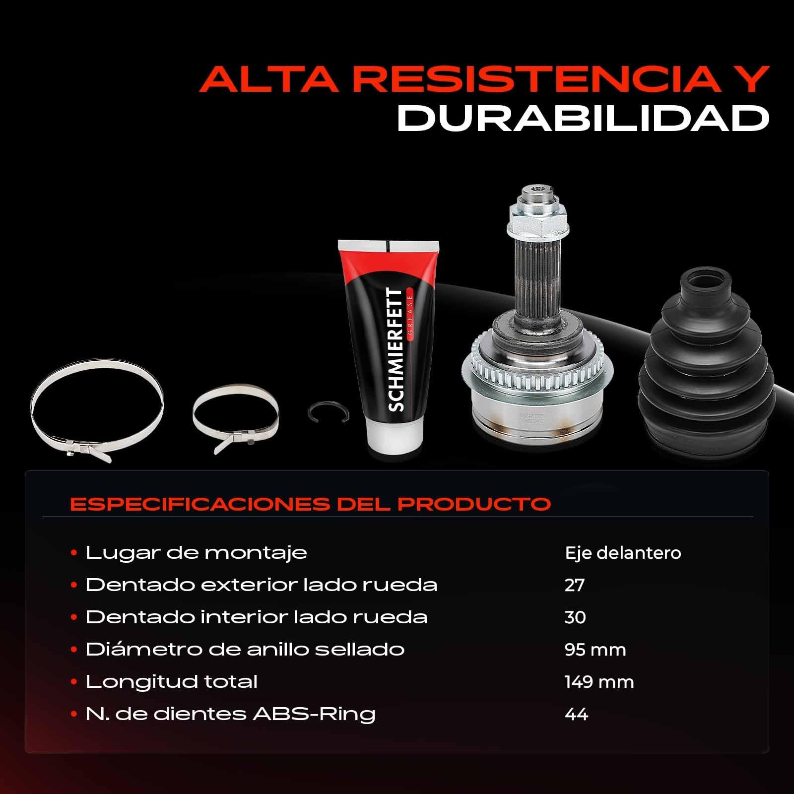 Frankberg Kit de junta homocinética del lado de la rueda delantera 856009 | Compatible con: Impreza Sedán GC, Sujetador Outback, Impreza Station Wagon GF, Legado III BE, Legacy III Station Wagon BH