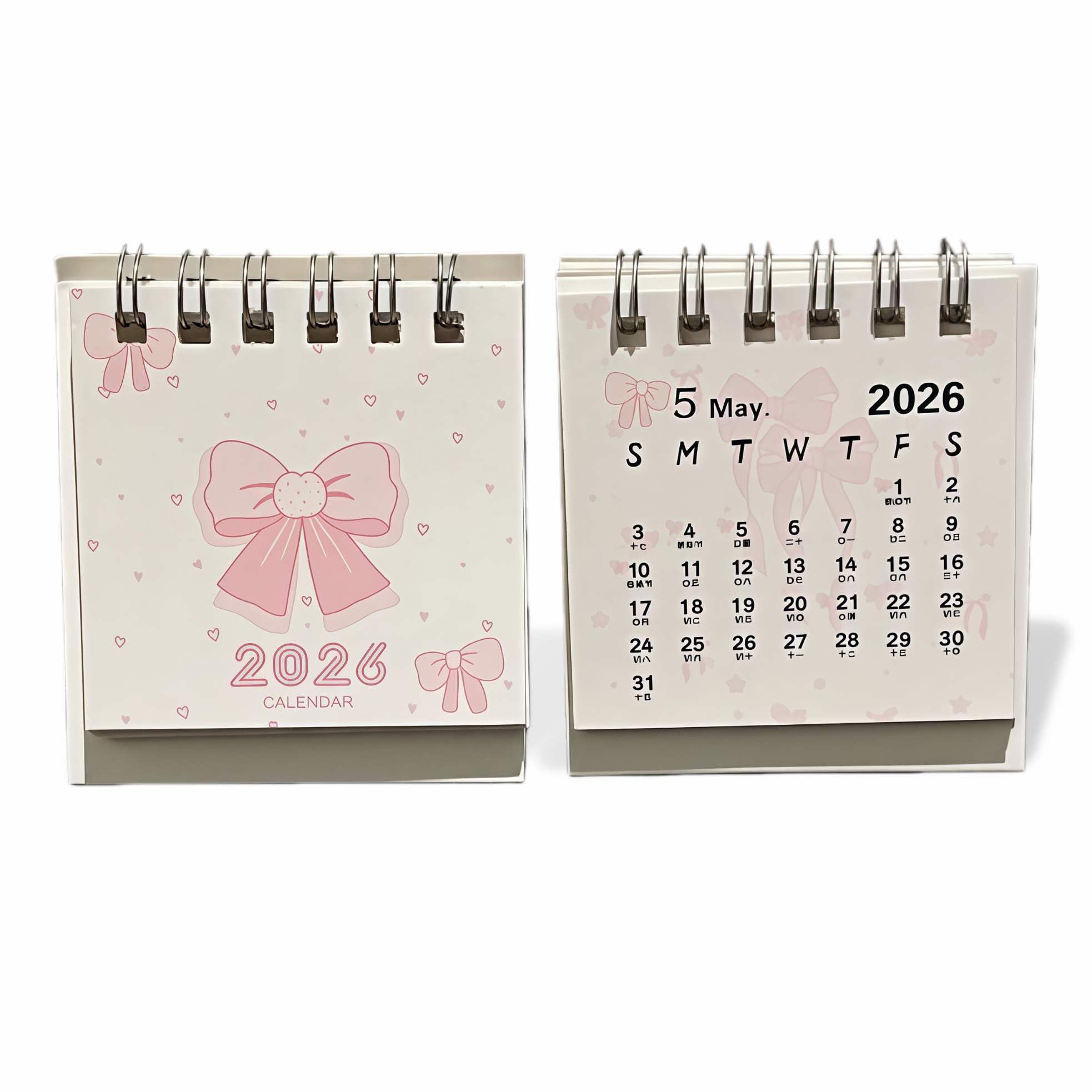 Coquette Weekly Planner with Bow Design, 24-Month Calendar 2026-2027, Pink Agenda Book with To Do Lists, Habit Tracker and Notes Section