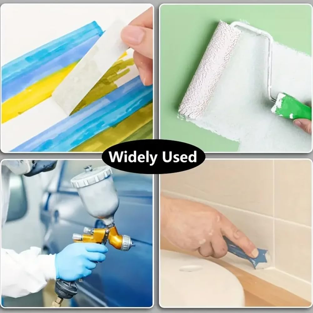 Cinta Adhesiva Blanca Para Pintores Y Manualidades Domésticas | 40mm x 50m,Uso General, Fácil De Despegar, Baja Adherencia