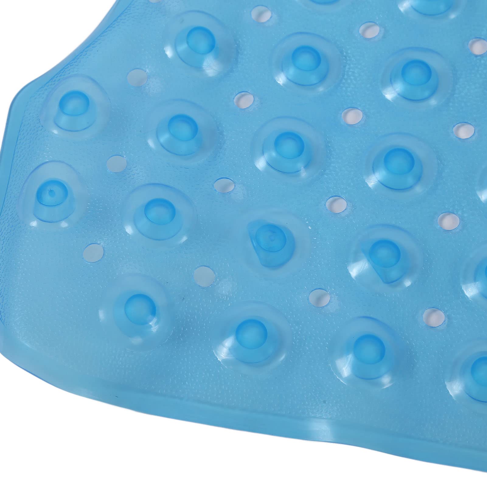 Tapis de Bain, Tapis de Sol 100 x 40 cm, PVC Super épais, Doux, Flexible, antidérapant, Ventouse, Massage aux Galets, antibactérien, Facile à Nettoyer, pour Salle de (Bleue)