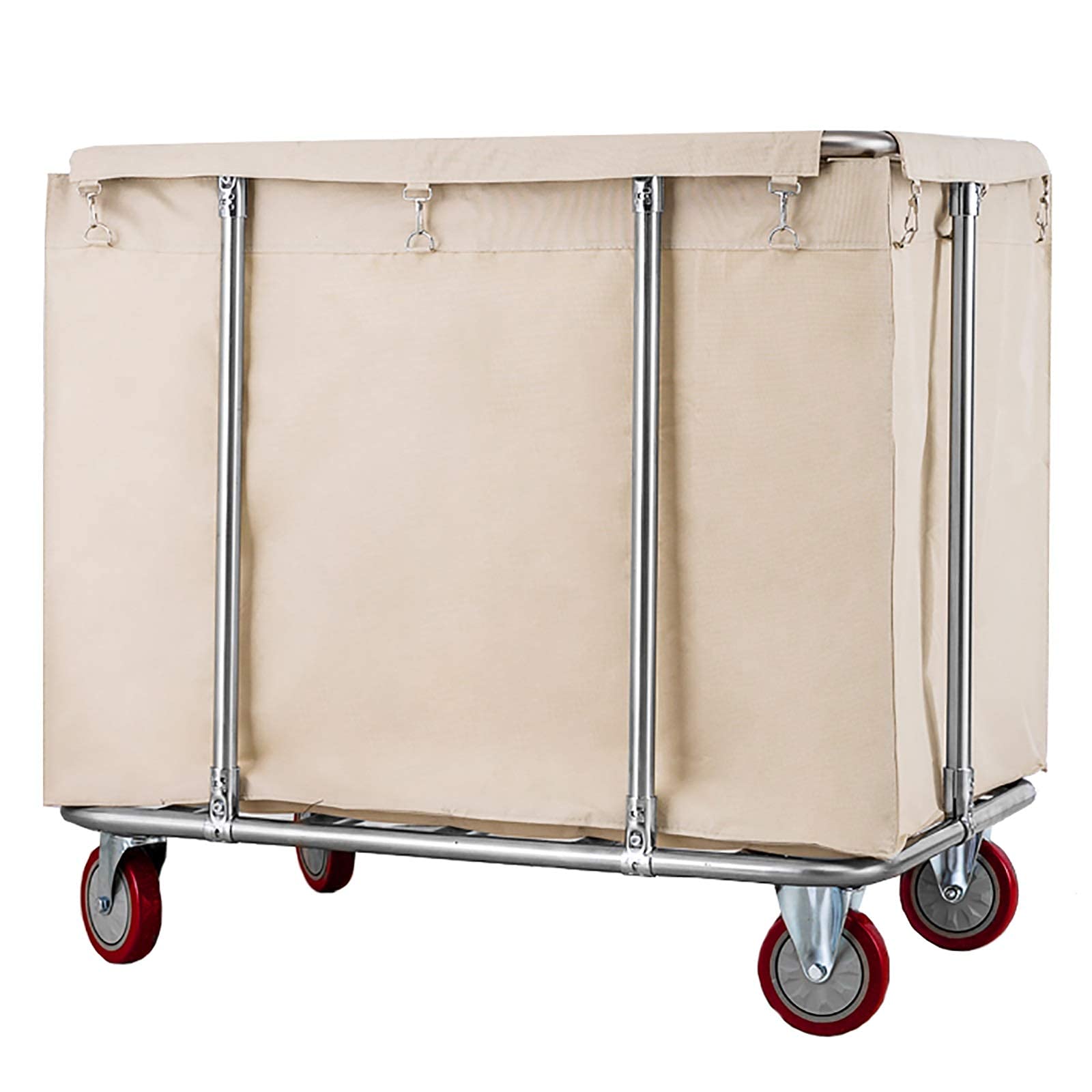 Heavy Duty Laundry Hamper Sorter Cart With 5 Inch Wheels Large Rolling Trolley For Commercial Industrial Salon Hotel