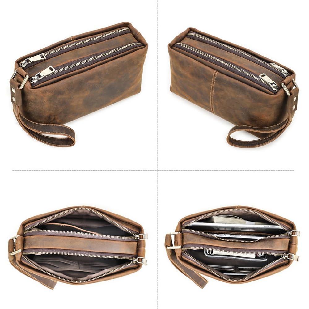 Neceser for Hombres, Bolsa de Viaje Essentials Shaving Dopp Kit, Bolsa de Viaje, Estuche Organizador de artículos de tocador, Accesorio de Maquillaje cosmético, Resistente al Agua