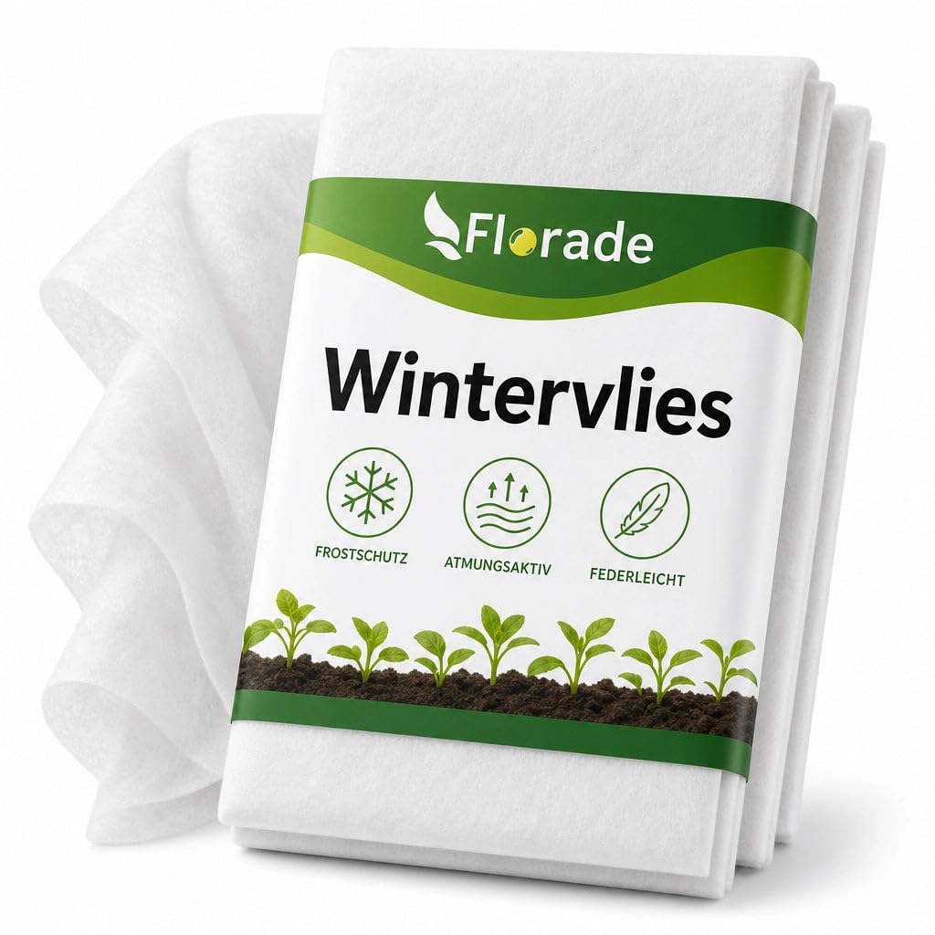 Florade Wintervlies | Thermovlies & Frostschutz für Pflanzen | 19 g/m² Leichter · 30 g/m² mittlerer · 50 g/m² starker Schutz | atmungsaktiv, UV-stabil | Breite 1,6 & 3,2 m, bis 100 m