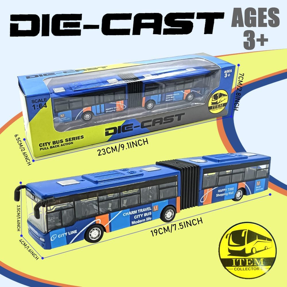 DVSWDMA Bus Toy for Boys and Girls City Sightseeing Tour School Bus - Image 2