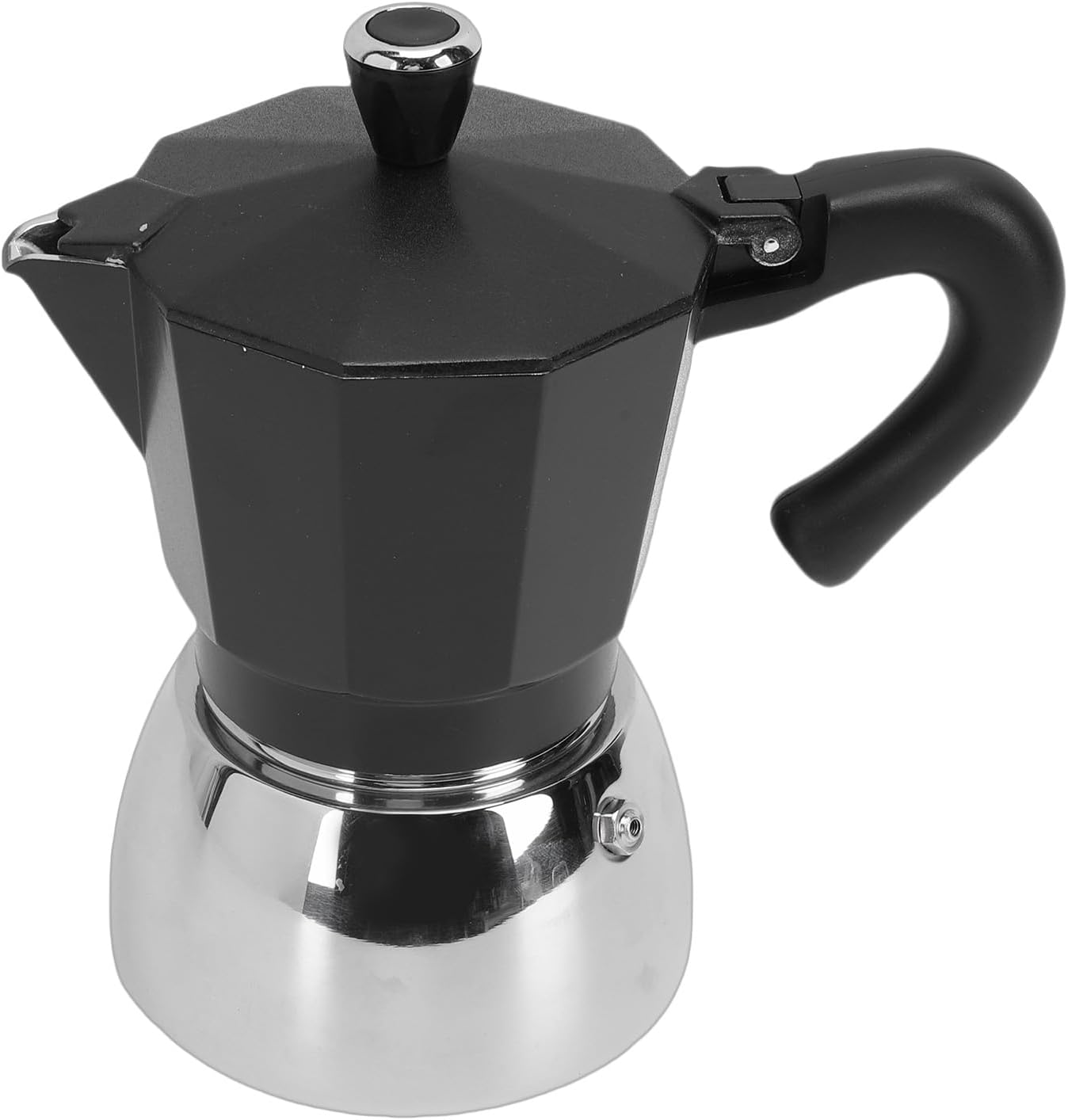 Stovetop Coffee Maker, Italian Coffee Pot Octagonal 300ml Capacity Aluminum Induction Compatible with Premium Brewing, for Home Kitchen Use