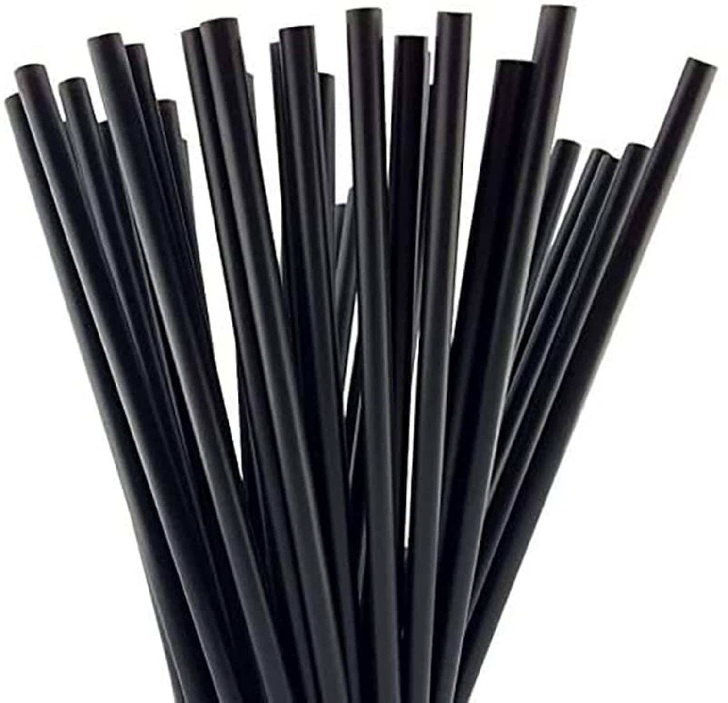 10 Inch Plastic Drinking Straw (10 Inch x 0.28 Inch) 250 Pcs (Black)
