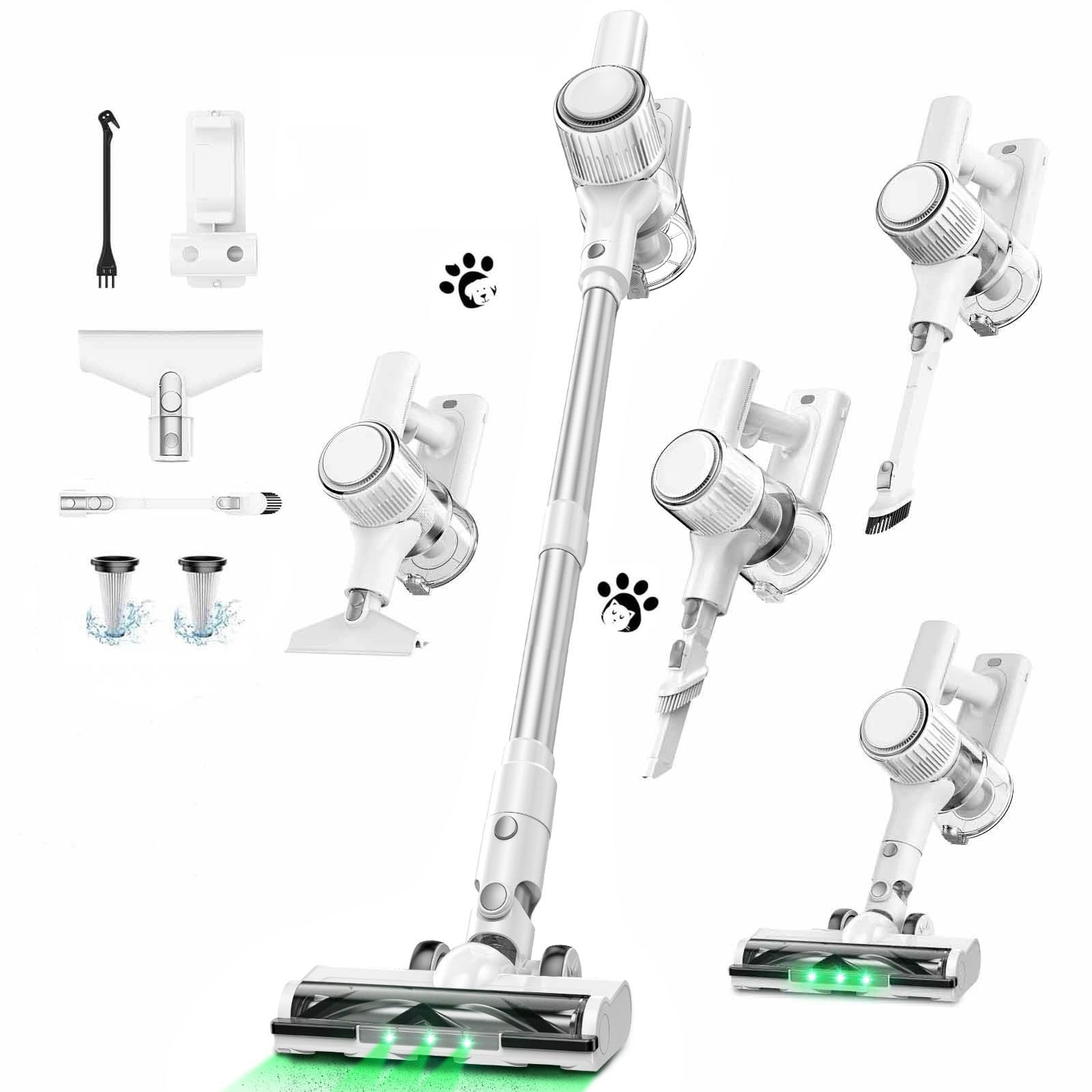 掃除機 コードレス【8月新登場！革新版グリーンLEDライト付＆55Kpa強力吸引 Amazon | 掃除機 コードレス【8月新登場！業界革新！50Kpa超強力