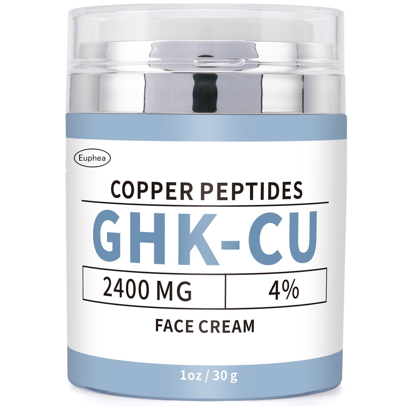 does ghk cu debloat your face Amazon.com: Euphea GHK-Cu Copper Peptide Face Cream, Supports Fine Lines, Wrinkles, Firmness, Deep Hydration & Collagen Production – 2400mg GHK-Cu, 30 g : Beauty & Personal Care