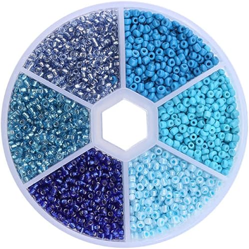 Miniatura 5 de Juego de 20000 cuentas de cristal de 0.079 pulgadas (0.079 in), collar de cristal surtido, cuentas radiantes surtidas, caja de almacenamiento para