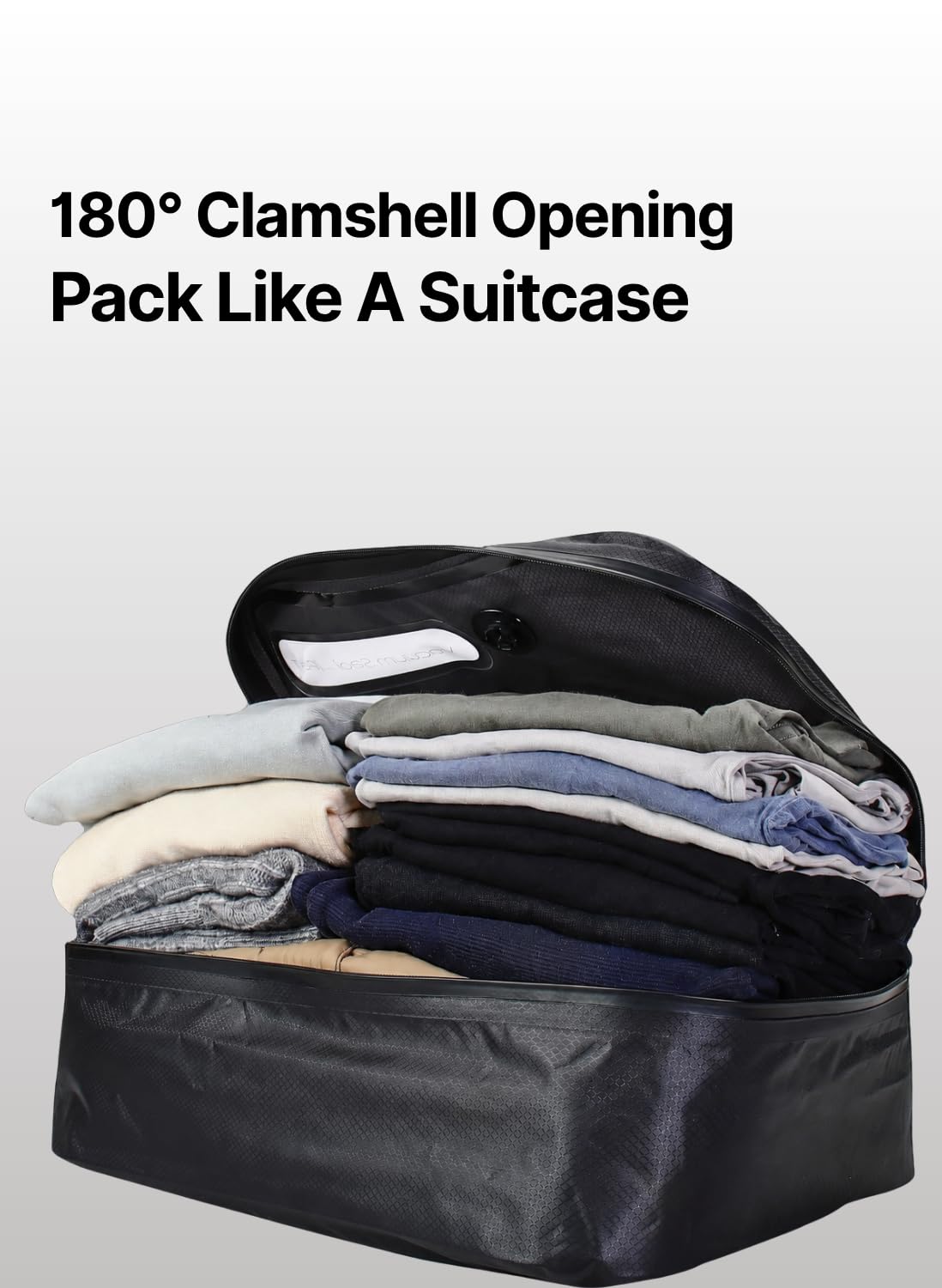 Lot de 3 sacs sous vide pour voyage avec pompe sans fil, fermeture éclair ouverte à 180°, étanchéité IP67, sacs de compression réutilisables pour sac à dos, valise, rangement à la maison (lot de