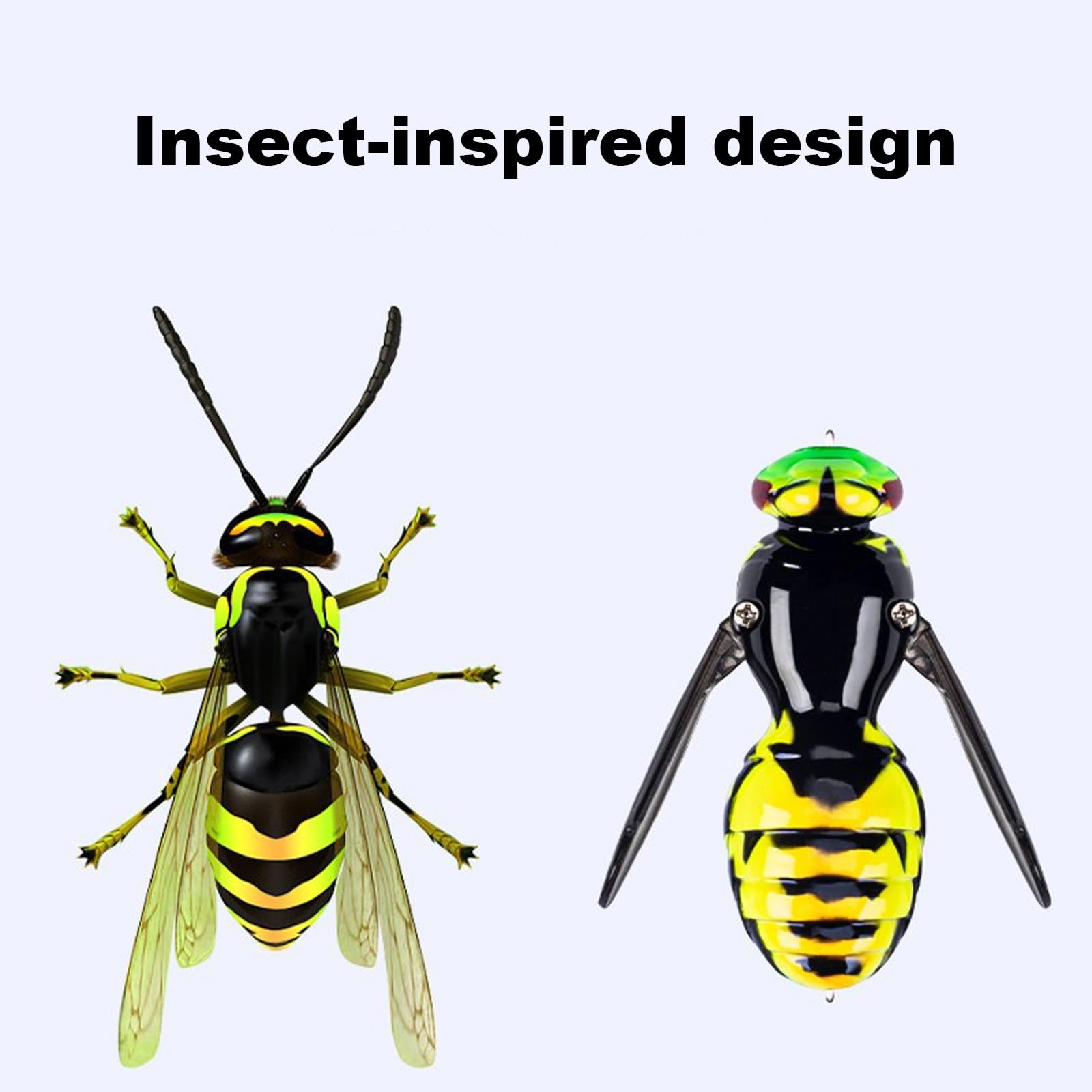 Esche Biomimetiche for Vespe, Esche Artificiali Galleggianti, Adatte for La Pesca di Spigole, Carpe e Lucioperca