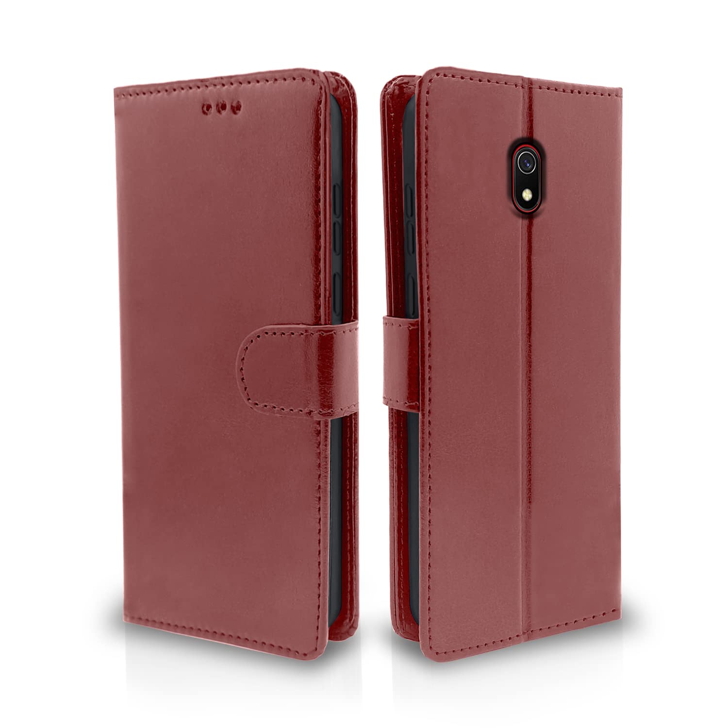 Redmi 8A Flip Cover - Leather & TPU Protection -1