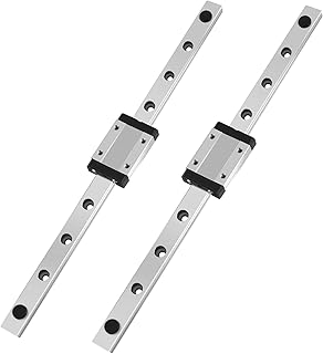 2pcs MGN12H 300mm Linear Rail, Linear Guide for Update 3D Printer and CNC Machine, with 1 Carriage Block (MGN12H, 300mm, 2pcs)