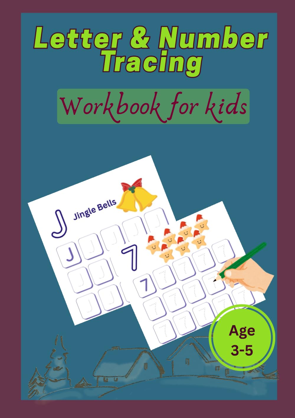 Trace & Learn: Christmas Letters and Numbers: Early Learning Jumbo Tracing Book with Cute Colored Christmas Illustrations