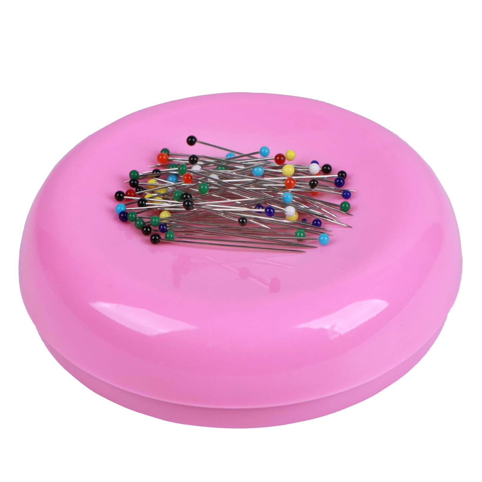 Hilltian Magnetic Pin Cushion with 100 Pins, Magnetic Pin Holder for Sewing