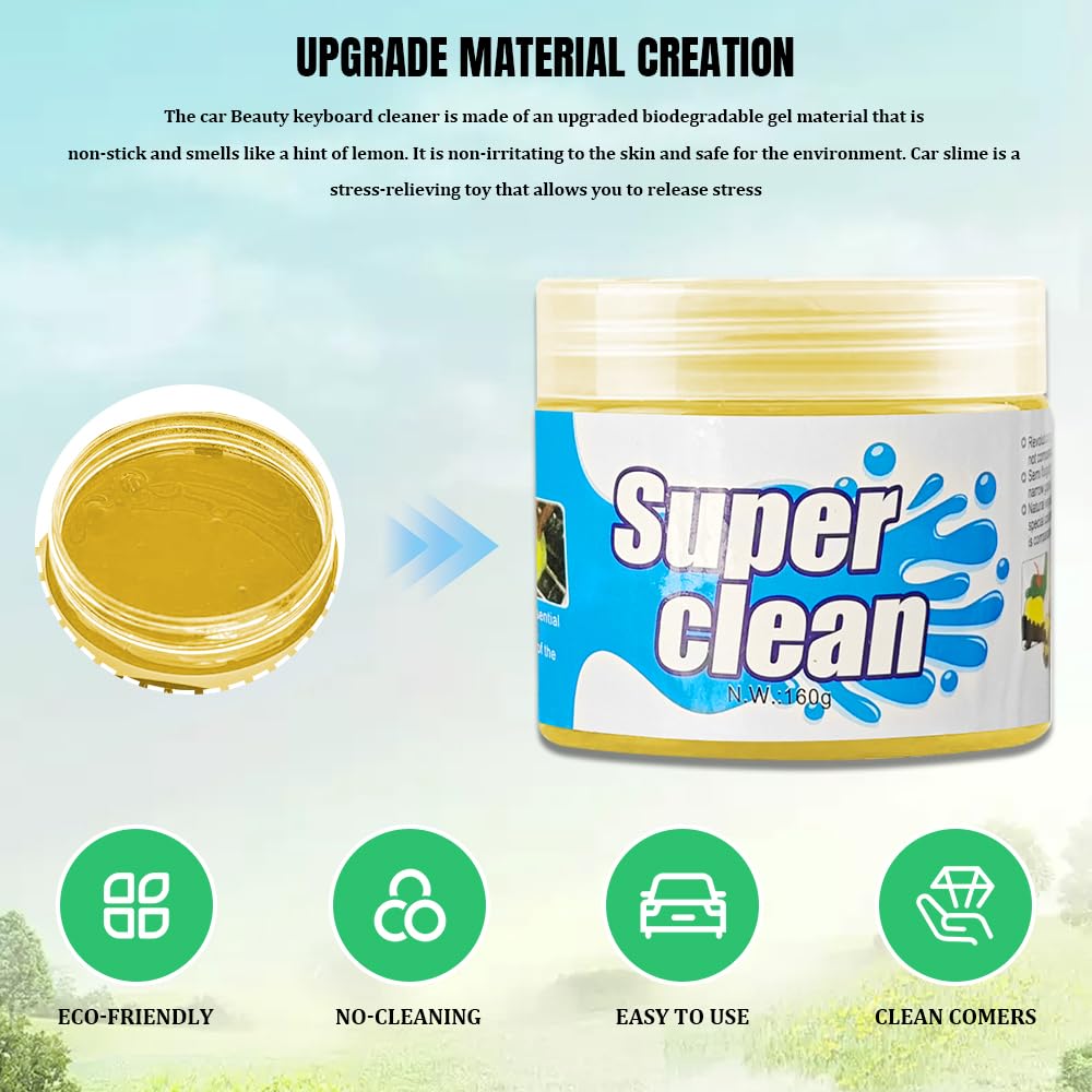 Gel de limpieza de coche, suministros de limpieza de coche, masilla de limpieza de coche, kit universal de limpieza de automóviles, herramientas de detalles de automóviles, accesorios para