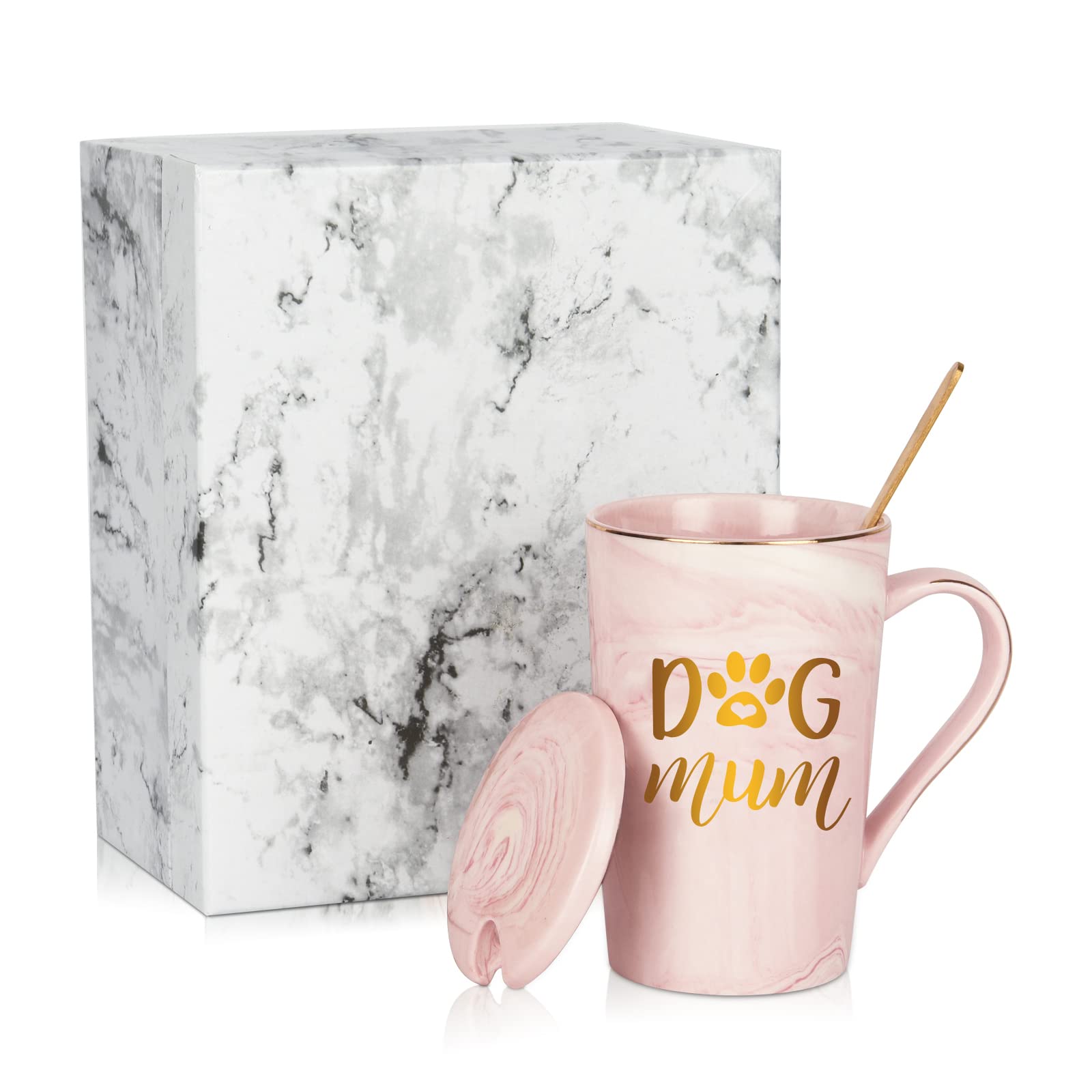 Joymaking Dog Mum Mug - Funny Gift for Dog Lovers, Mum, Mothers Day & More - 14Oz Pink