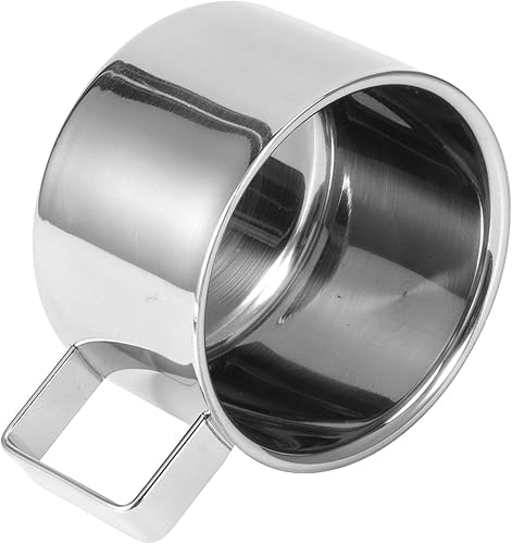 Miniatura 9 de Juego de 3 tazas de café aisladas de acero inoxidable 304 tazas de doble pared, taza de té con leche con platillo y cuchara (traje de doble capa