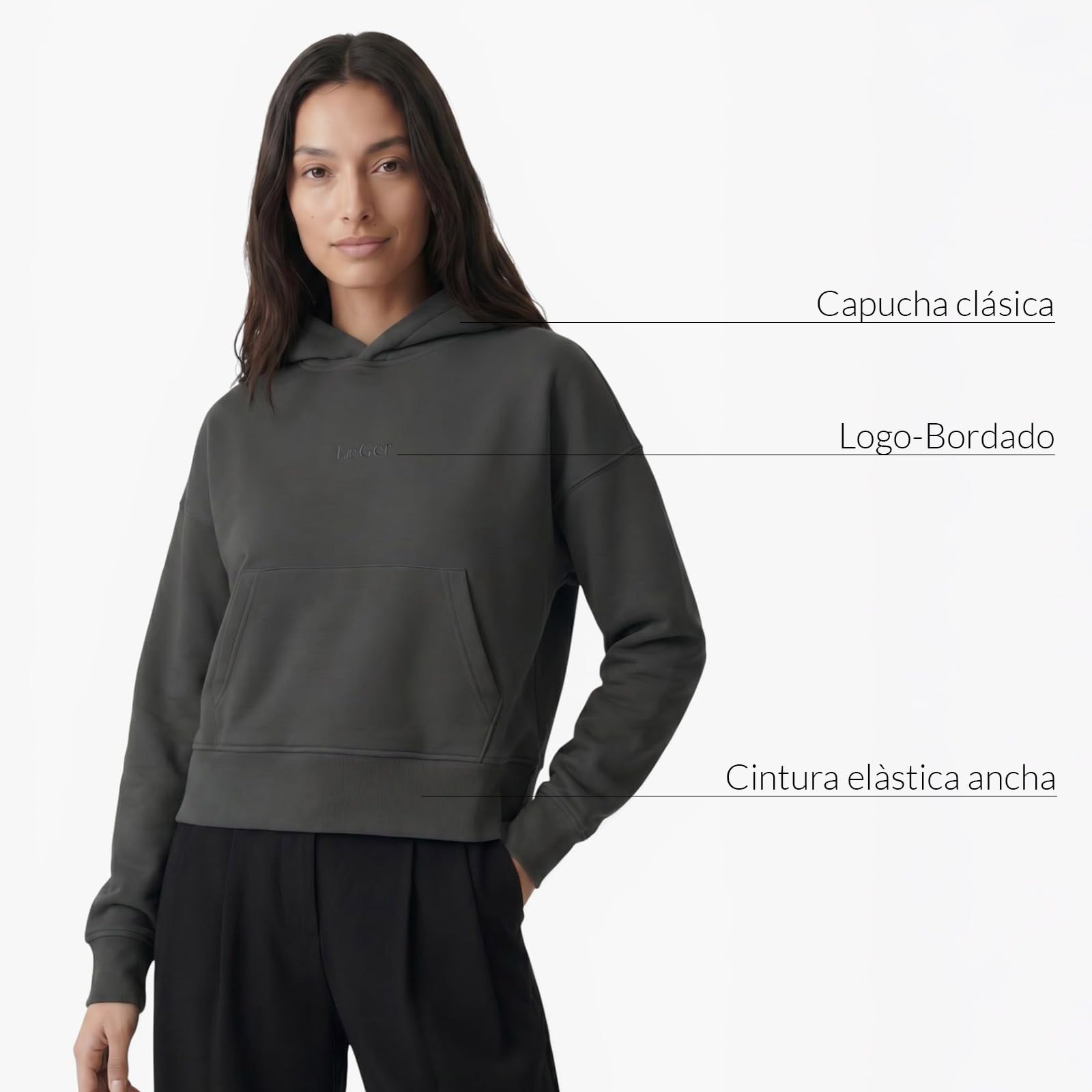 Leger by Lena Gercke Cybil Hoodie Sudadera Mujer (Pack de 1)