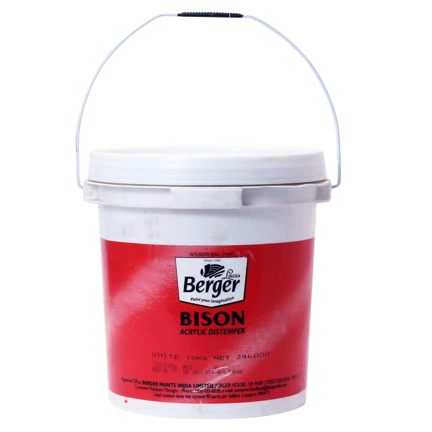 Berger acrylic distemper 20kg, white shade