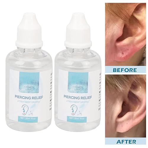 Miniatura 3 de 2 gotas de eliminación de queloides de 1.0 fl oz, gotas de perforación para aliviar el enrojecimiento, hinchazón, perforación de tratamiento