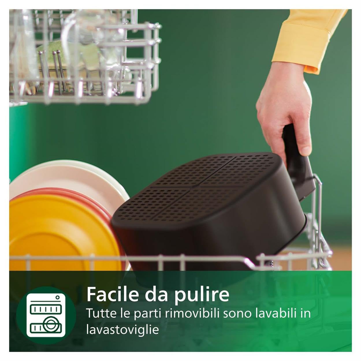 Philips Airfryer Serie 5000 XXL, 7,2L (1,4Kg) - 6 porzioni, Friggitrice ad Aria 16-in-1, connessione Wifi, 90% di grassi in meno con Tecnologia Rapid Air, app HomeID. Bianco(HD9285/00)