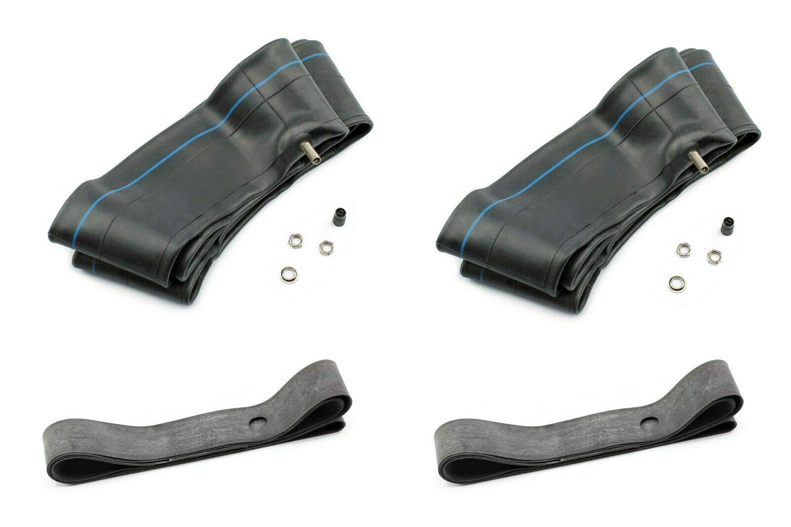 Set: 2x KENDA Reifen 2,25 x 19 Zoll, Profil K251A, TT, 30B + 2 Schläuche 2,25 x 19 Zoll, TR4 + 2 Felgenbänder Motorrad, Moped, Mofa