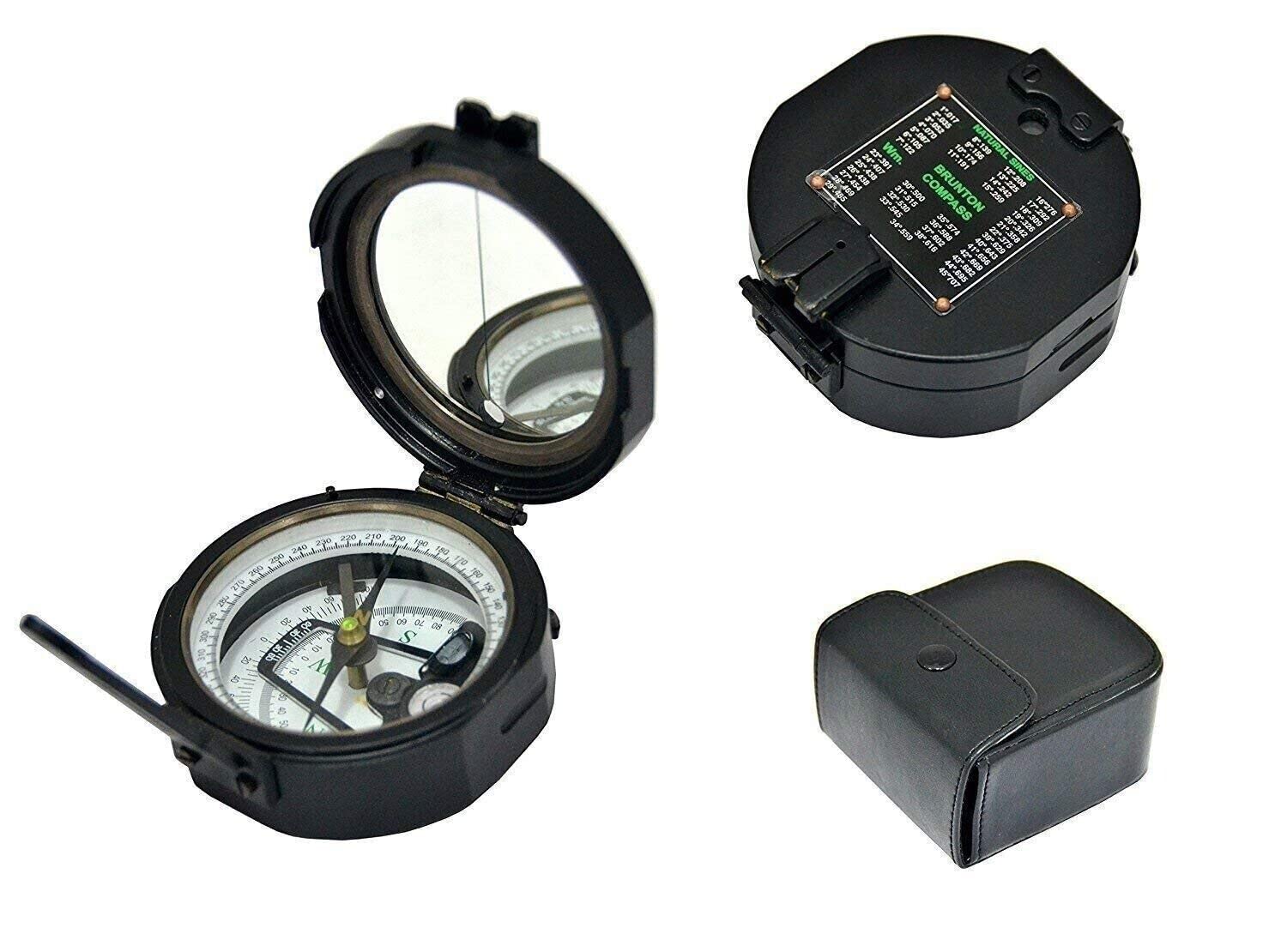 World Collection Brass Geological Brunton Compass Transit Survey Testing and Measuring-image-26