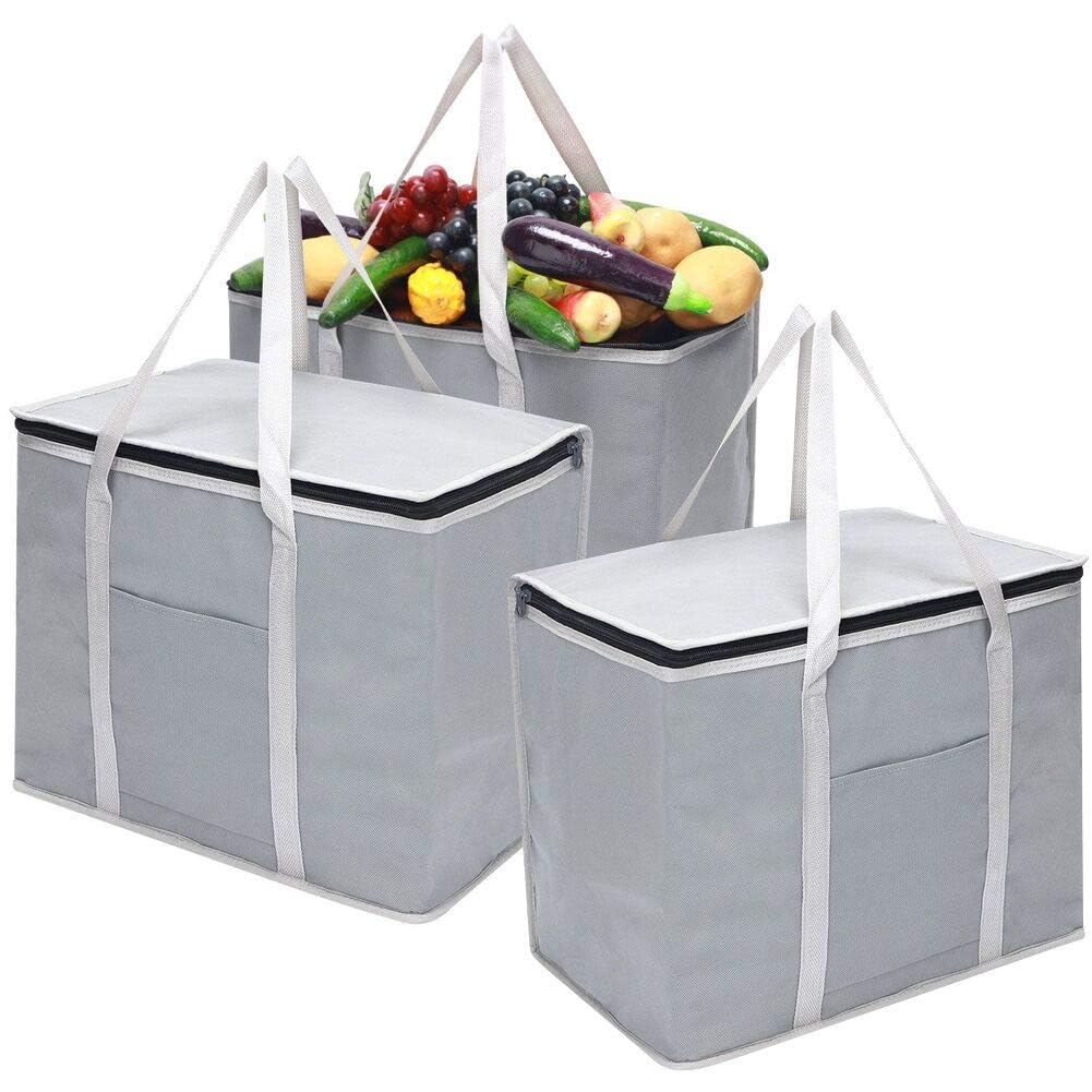 Cool Bag,Food Delivery Bag,30L Insulated Thermal Bag for Hot and Cold Food Delivery,Grocery Shopping Bags,Large Insulated Picnic Lunch Bag,Foldable Cool Box for Picnic Camping BBQ