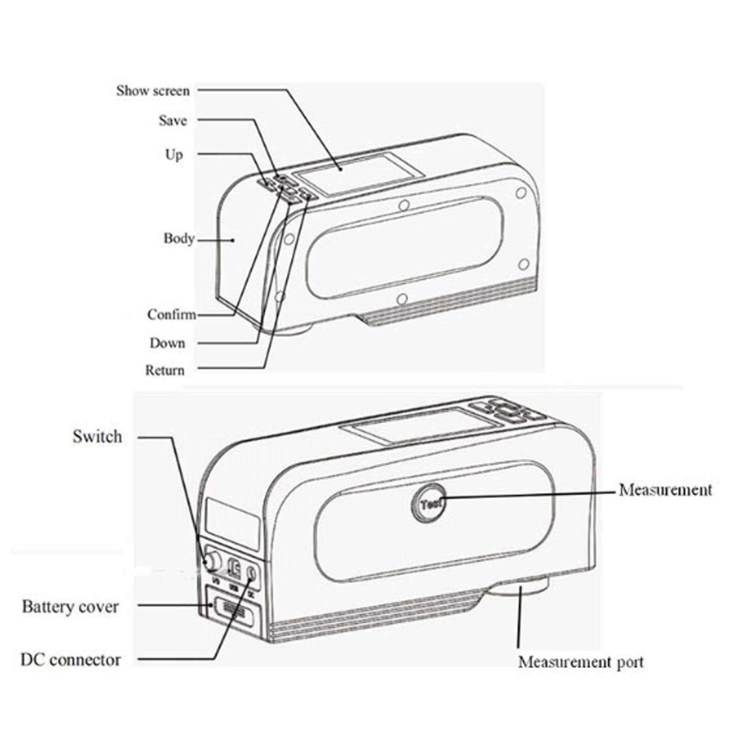 Cyfrowy czytnik kolorów WS2300 SPECTROPHOTOMETER Przenośna różnica kolorów Analiza dla przemysłu jako drukowanie tekstylne z kombinacją kalibru 8 mm Kolorymetr laboratoryjny