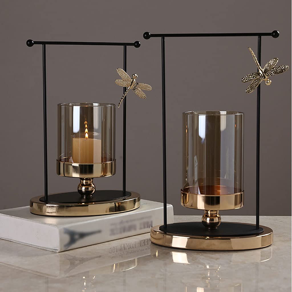 Kerzenhalter für Adventskranz, Säule Kerzenhalter, Metallkandelaber for Tischdekoration, Kerzenständer Halter for Säulenkerzen Wohnzimmer Wohnkultur Heim-Party-Dekoration(Set)