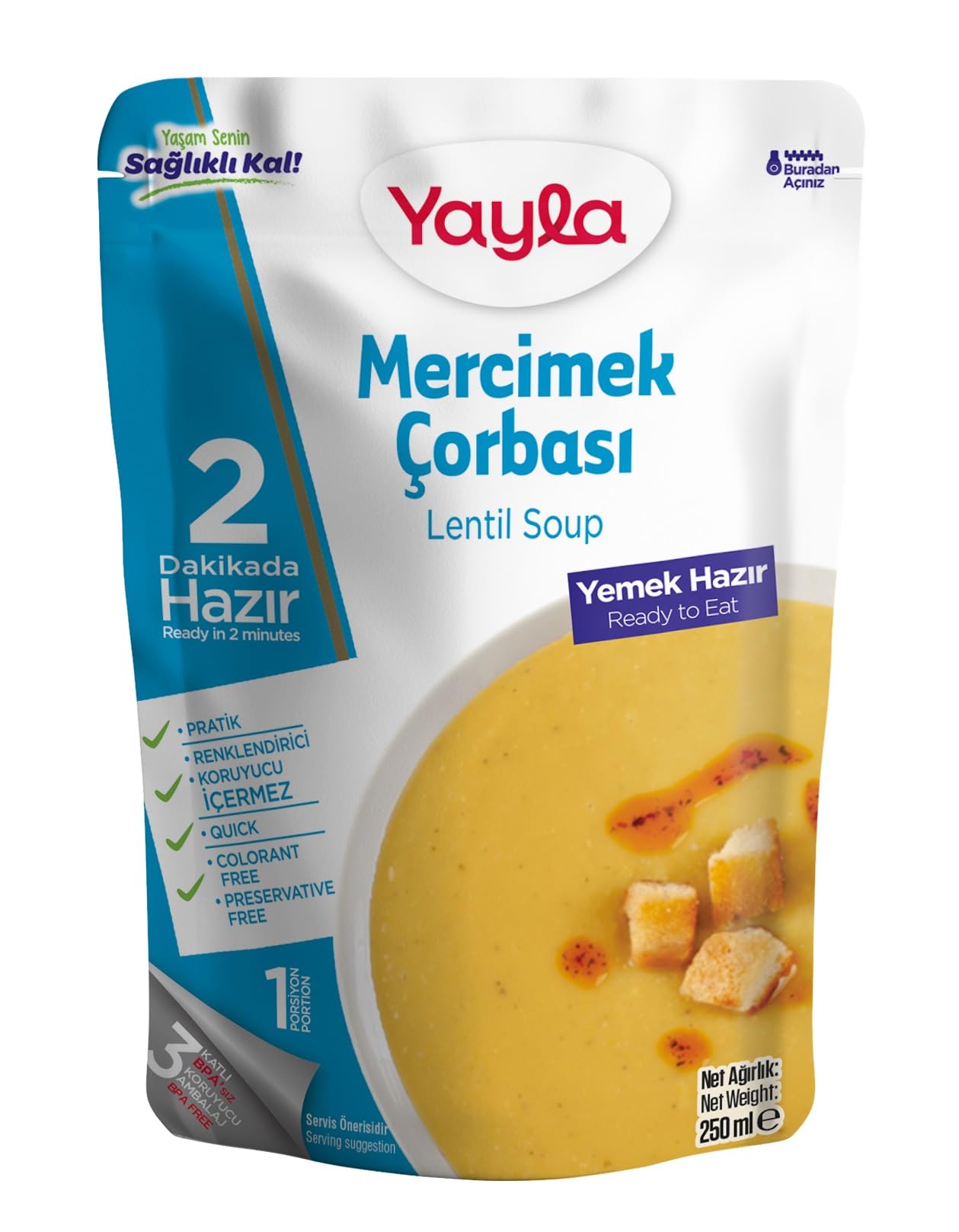 Yayla Hazır Mercimek Çorbası 250 gr