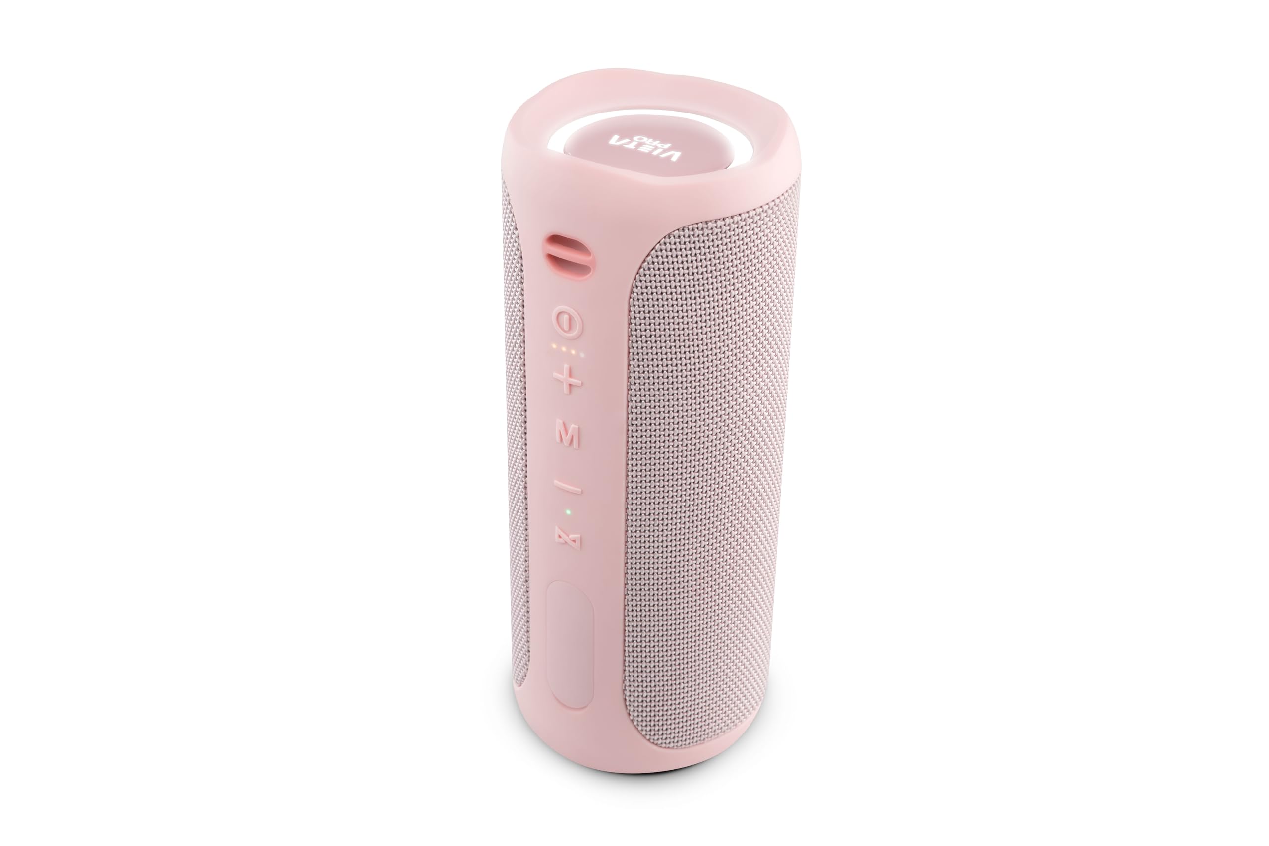 Vieta Pro Altavoz Bluetooth Potente, Resistente al Agua, 10H de Batería, Micrófono. Altavoz Portátil Grande True Wireless, Aux In, USB, Asistente de Voz y Sistema de Luces | #Party Rosa
